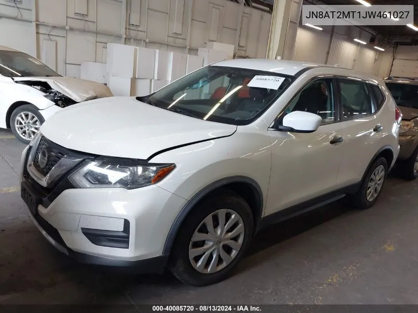 2018 Nissan Rogue S VIN: JN8AT2MT1JW461027 Lot: 40085720