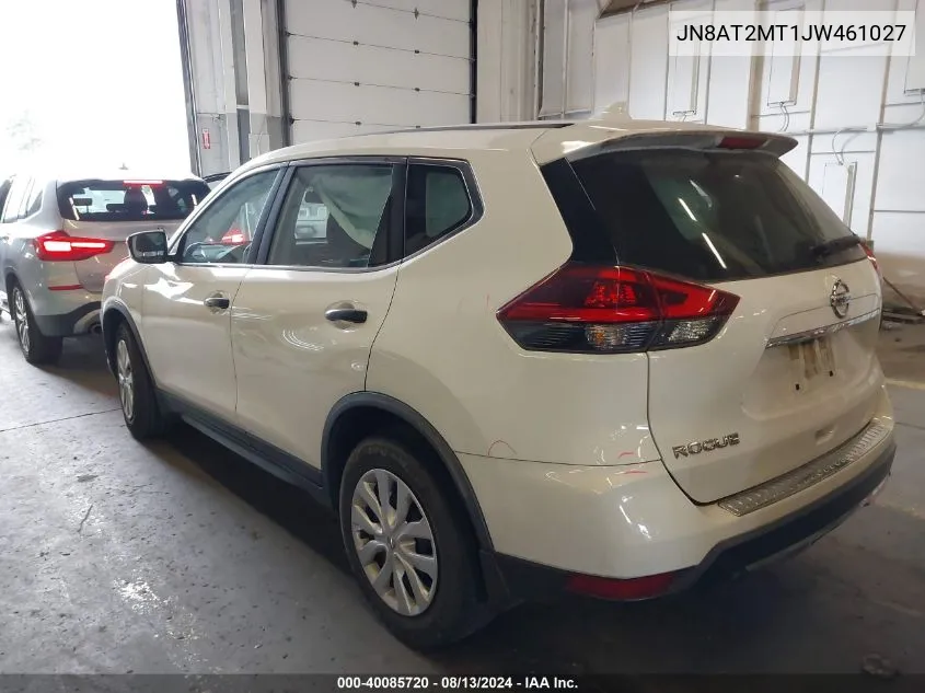 2018 Nissan Rogue S VIN: JN8AT2MT1JW461027 Lot: 40085720