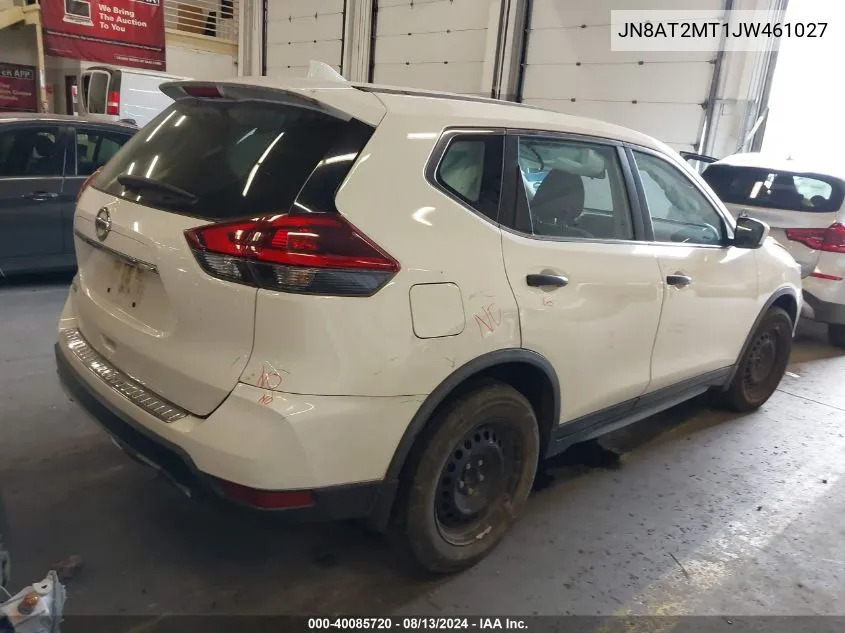 2018 Nissan Rogue S VIN: JN8AT2MT1JW461027 Lot: 40085720