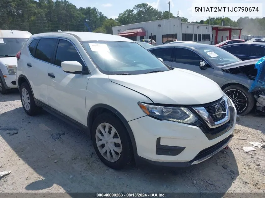 2018 Nissan Rogue S VIN: 5N1AT2MT1JC790674 Lot: 40090263