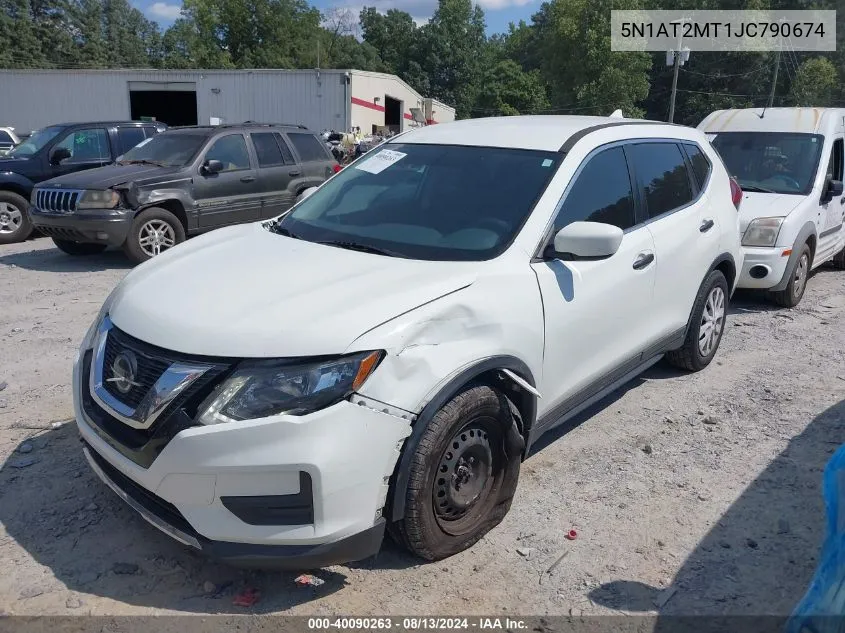 2018 Nissan Rogue S VIN: 5N1AT2MT1JC790674 Lot: 40090263