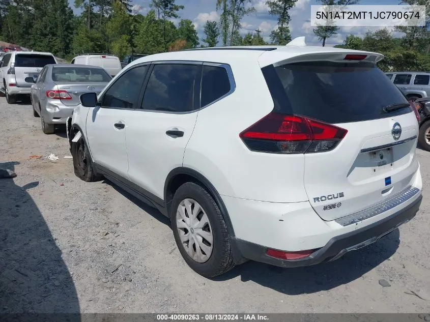 2018 Nissan Rogue S VIN: 5N1AT2MT1JC790674 Lot: 40090263