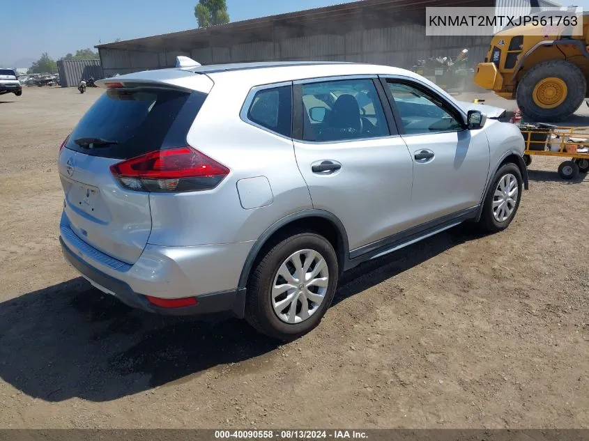 2018 Nissan Rogue S VIN: KNMAT2MTXJP561763 Lot: 40090558