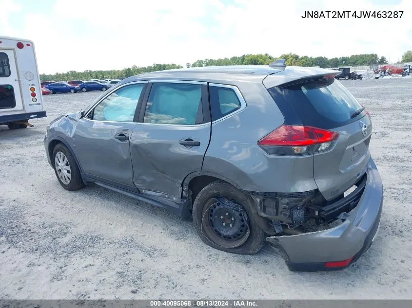 2018 Nissan Rogue S VIN: JN8AT2MT4JW463287 Lot: 40095068