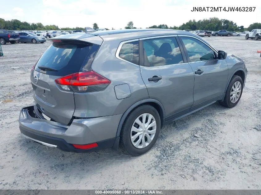 2018 Nissan Rogue S VIN: JN8AT2MT4JW463287 Lot: 40095068