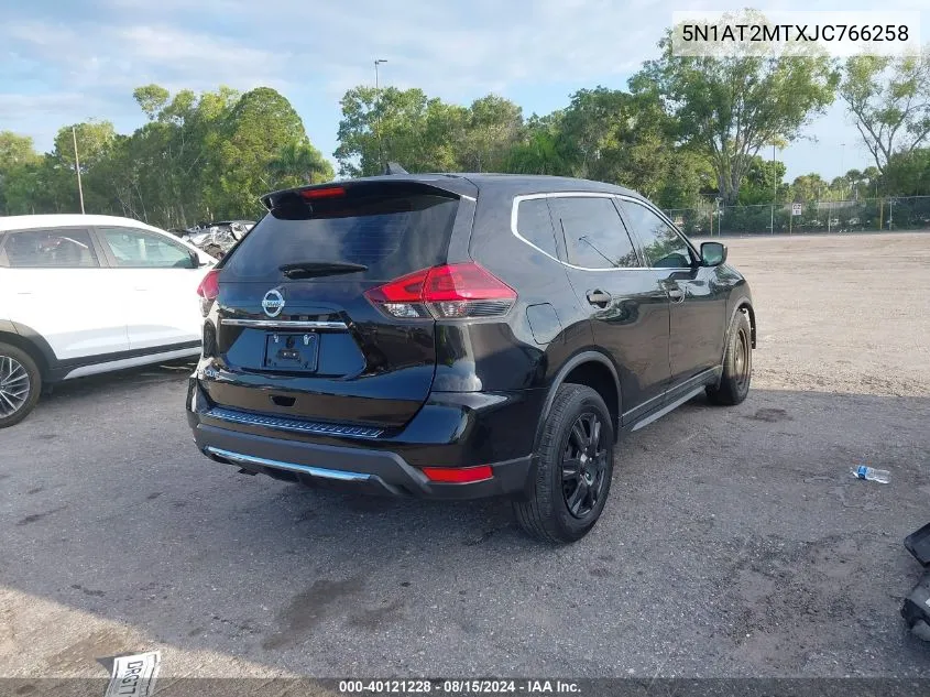 2018 Nissan Rogue S VIN: 5N1AT2MTXJC766258 Lot: 40121228