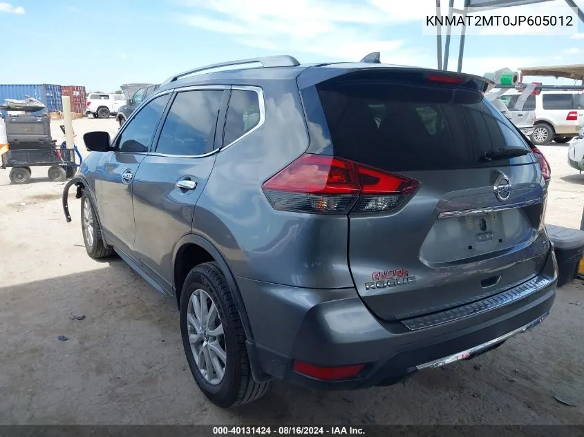 2018 Nissan Rogue Sv VIN: KNMAT2MT0JP605012 Lot: 40131424