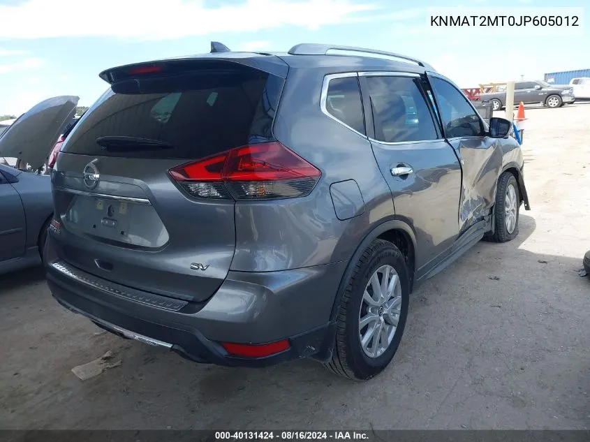 2018 Nissan Rogue Sv VIN: KNMAT2MT0JP605012 Lot: 40131424