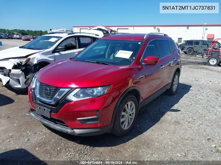 2018 Nissan Rogue Sv VIN: 5N1AT2MT1JC737831 Lot: 40134854