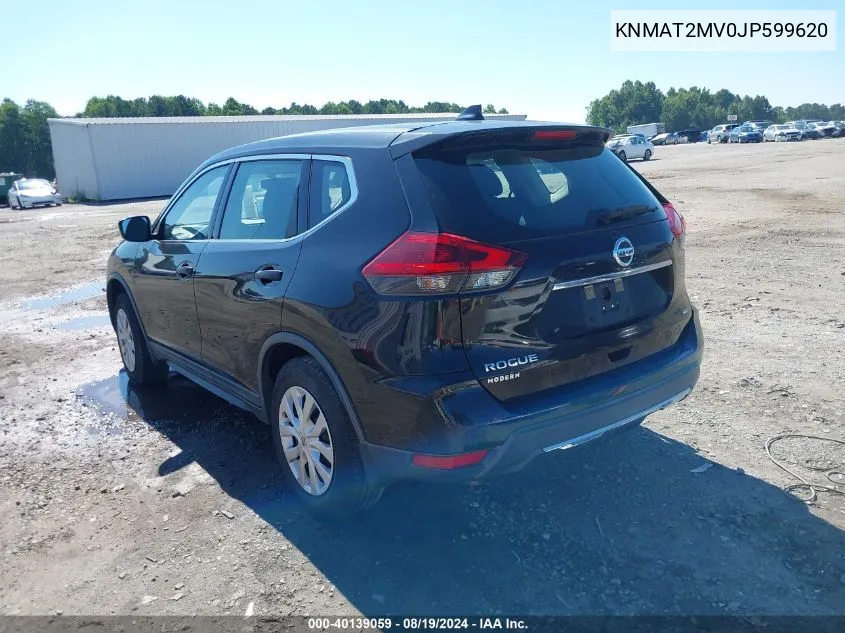 2018 Nissan Rogue S VIN: KNMAT2MV0JP599620 Lot: 40139059