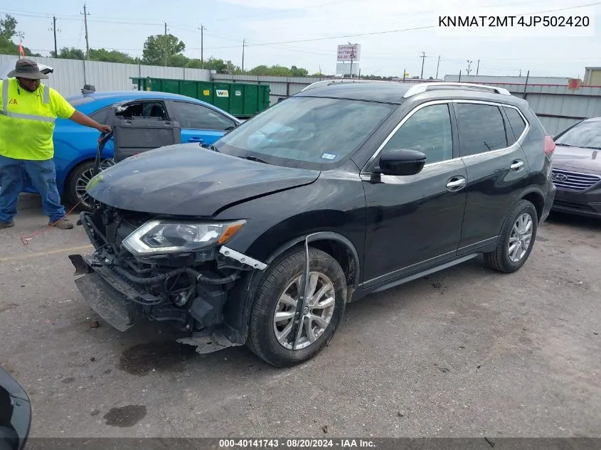 2018 Nissan Rogue S/Sv VIN: KNMAT2MT4JP502420 Lot: 40141743