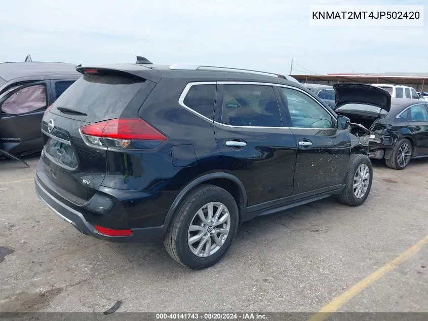 2018 Nissan Rogue S/Sv VIN: KNMAT2MT4JP502420 Lot: 40141743