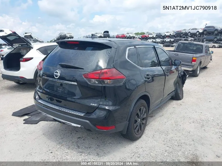 2018 Nissan Rogue S VIN: 5N1AT2MV1JC790918 Lot: 40158231