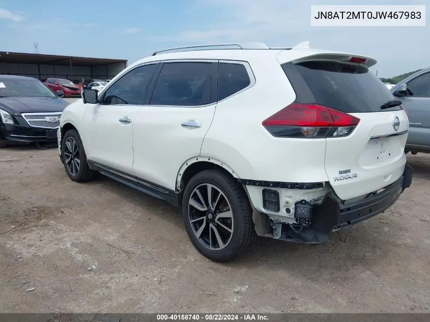 2018 Nissan Rogue Sl VIN: JN8AT2MT0JW467983 Lot: 40158740