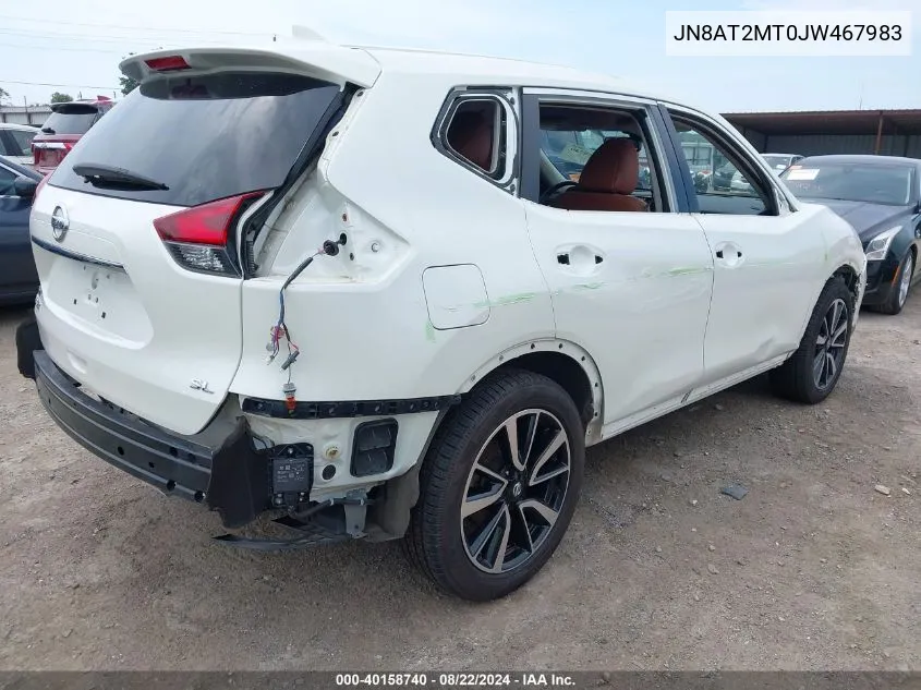 2018 Nissan Rogue Sl VIN: JN8AT2MT0JW467983 Lot: 40158740