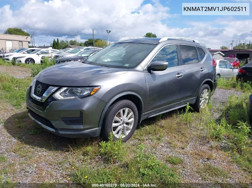 2018 Nissan Rogue Sv VIN: KNMAT2MV1JP602511 Lot: 40160279