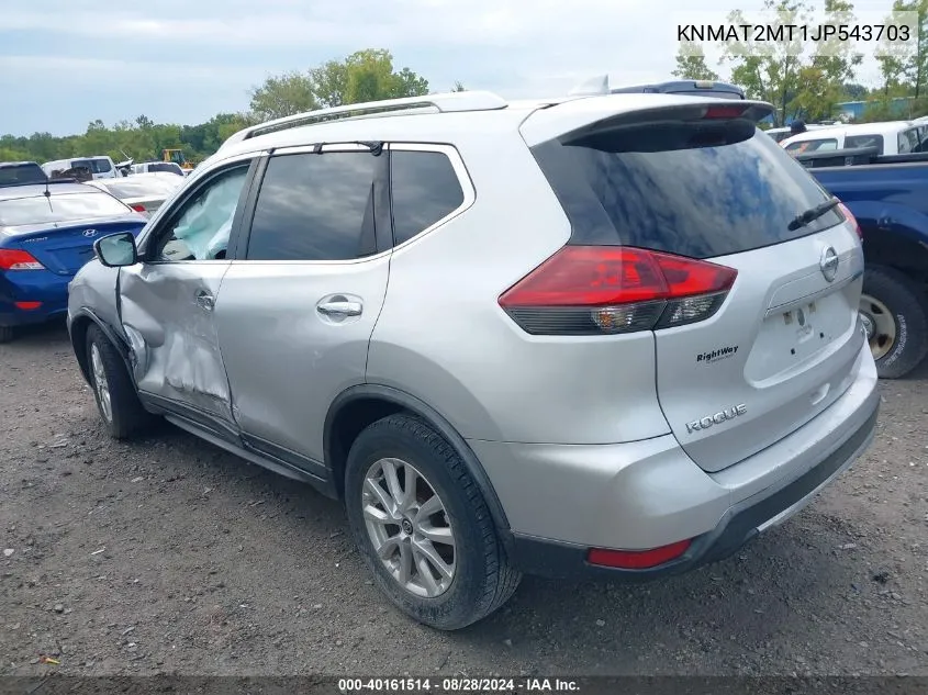 KNMAT2MT1JP543703 2018 Nissan Rogue Sv