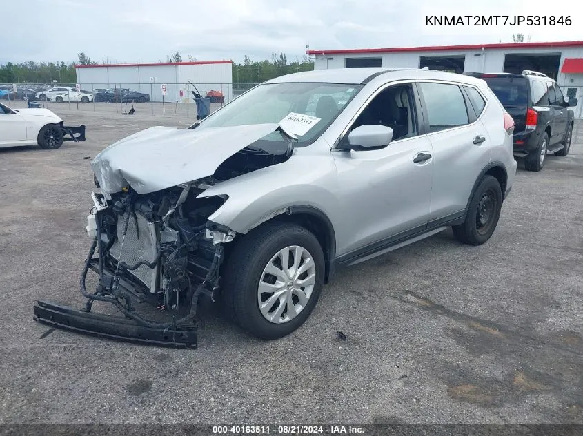 2018 Nissan Rogue S VIN: KNMAT2MT7JP531846 Lot: 40163511