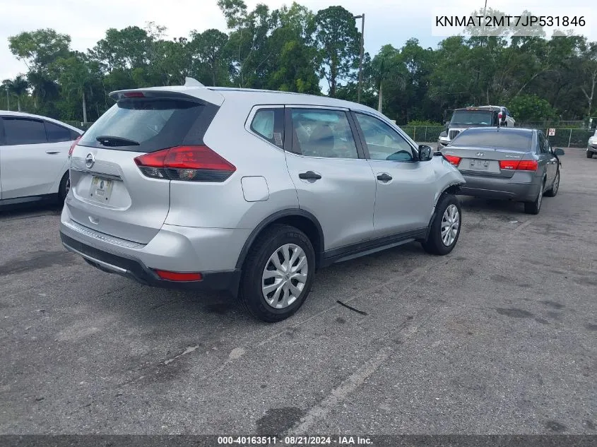 2018 Nissan Rogue S VIN: KNMAT2MT7JP531846 Lot: 40163511