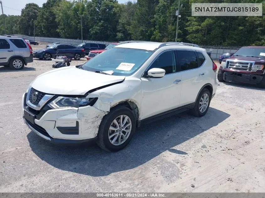 2018 Nissan Rogue Sv VIN: 5N1AT2MT0JC815189 Lot: 40163611