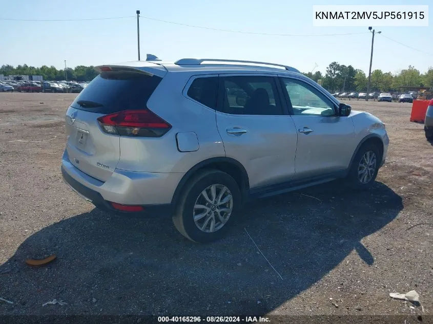 2018 Nissan Rogue Sv VIN: KNMAT2MV5JP561915 Lot: 40165296