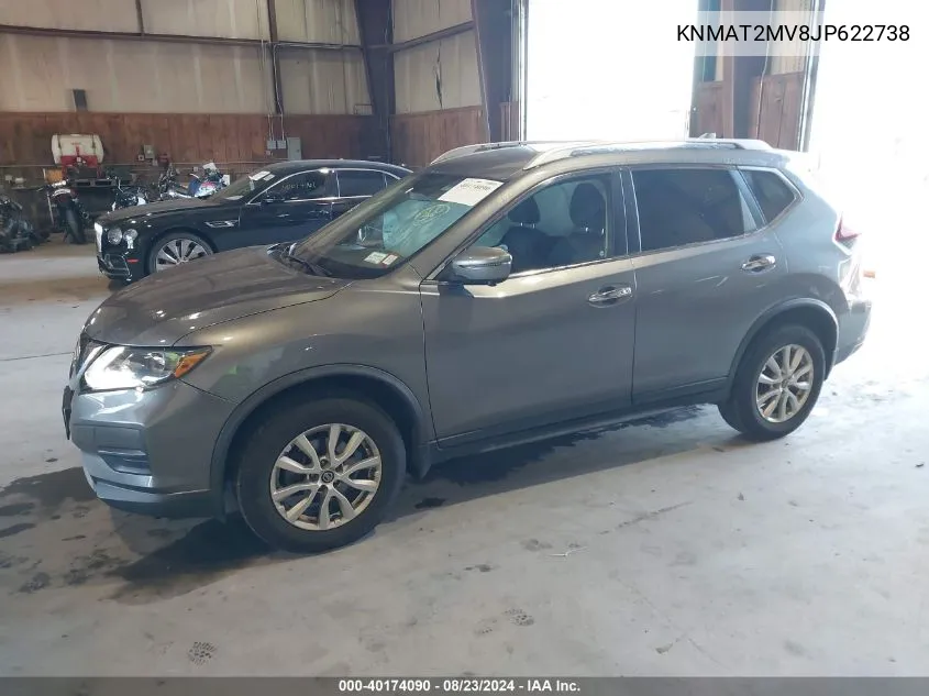 2018 Nissan Rogue Sv VIN: KNMAT2MV8JP622738 Lot: 40174090