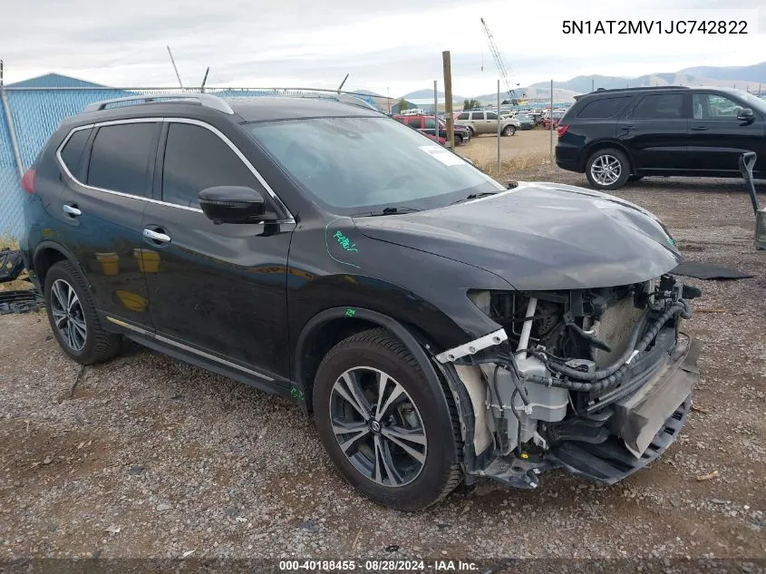 2018 Nissan Rogue Sl VIN: 5N1AT2MV1JC742822 Lot: 40188455