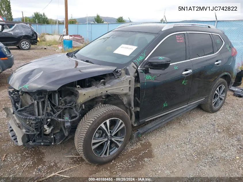 2018 Nissan Rogue Sl VIN: 5N1AT2MV1JC742822 Lot: 40188455