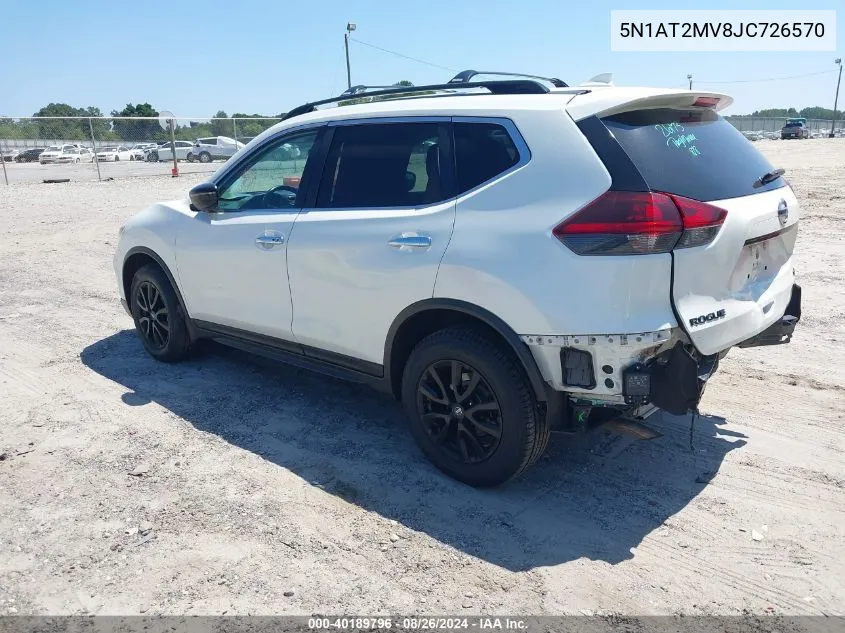 2018 Nissan Rogue Sv VIN: 5N1AT2MV8JC726570 Lot: 40189796