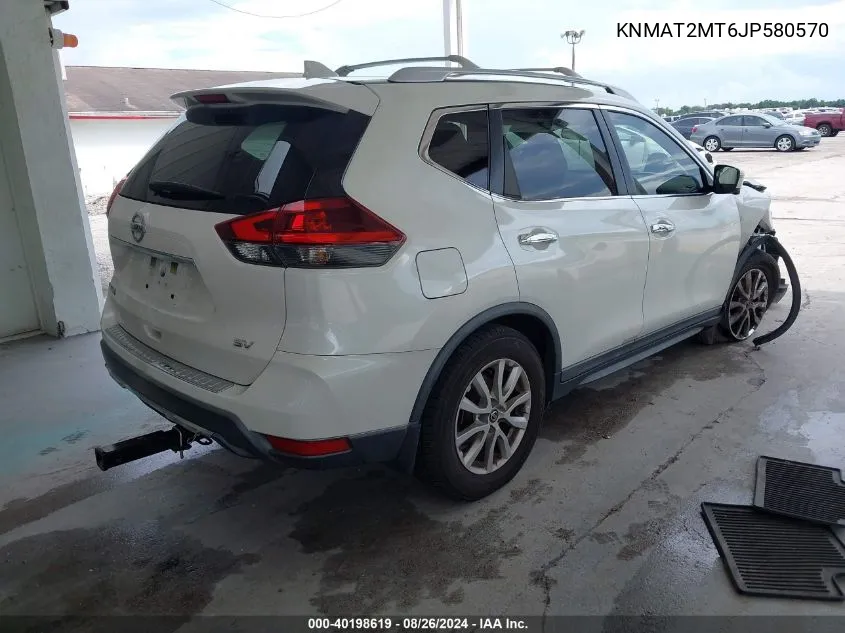 2018 Nissan Rogue Sv VIN: KNMAT2MT6JP580570 Lot: 40198619