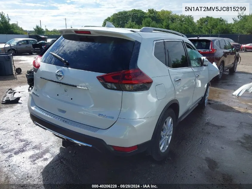 2018 Nissan Rogue Sv VIN: 5N1AT2MV5JC815299 Lot: 40206228