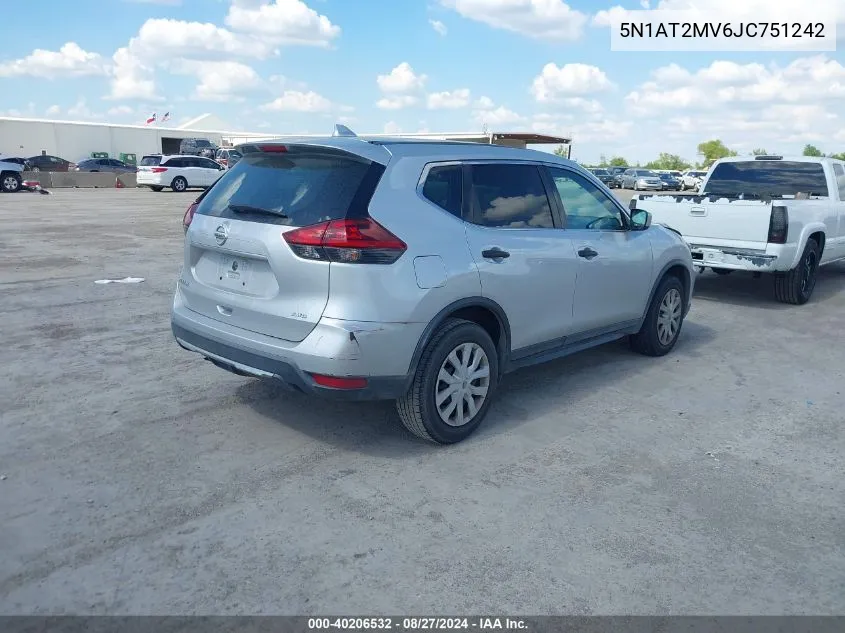 5N1AT2MV6JC751242 2018 Nissan Rogue S