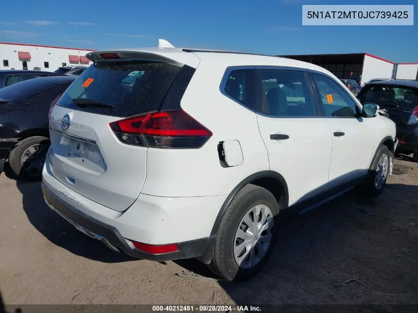 2018 Nissan Rogue S/Sl/Sv VIN: 5N1AT2MT0JC739425 Lot: 40212451