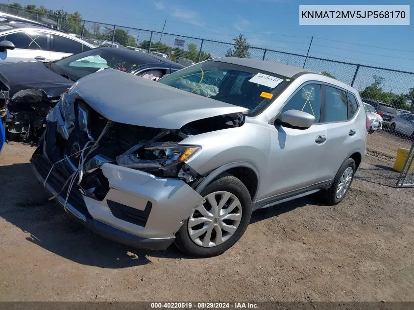 2018 Nissan Rogue S VIN: KNMAT2MV5JP568170 Lot: 40220519