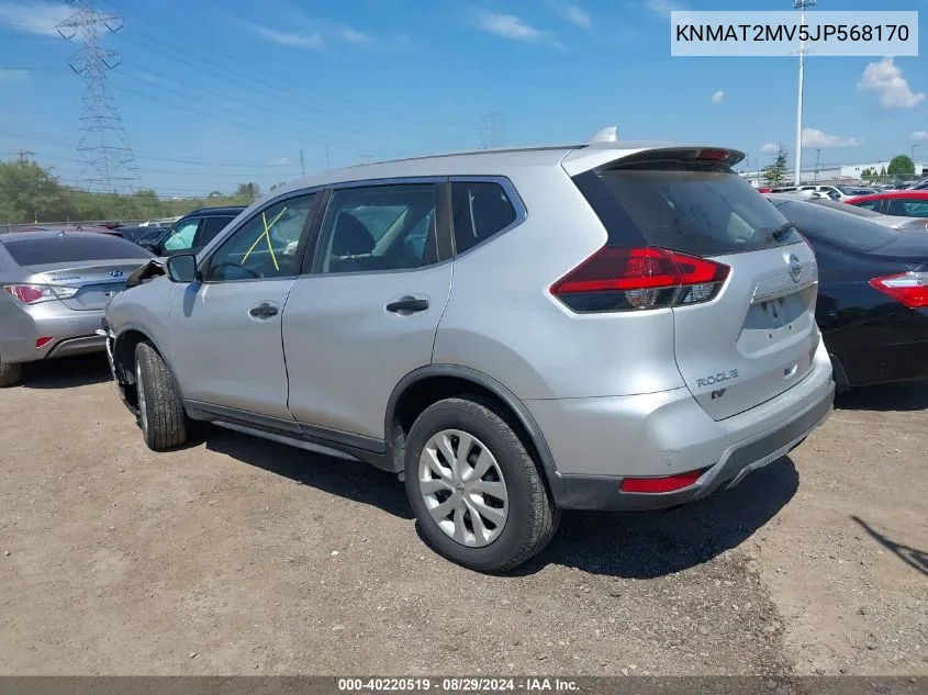 2018 Nissan Rogue S VIN: KNMAT2MV5JP568170 Lot: 40220519