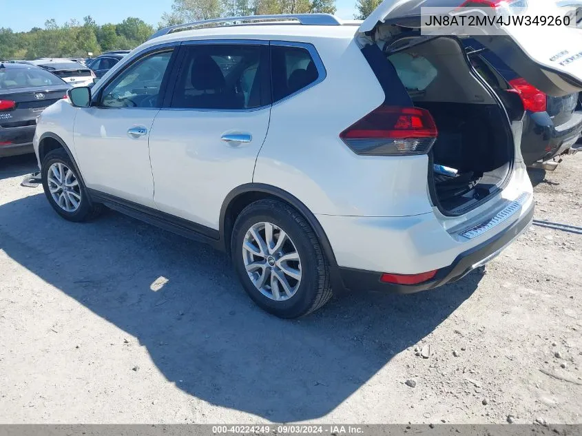 2018 Nissan Rogue Sv VIN: JN8AT2MV4JW349260 Lot: 40224249