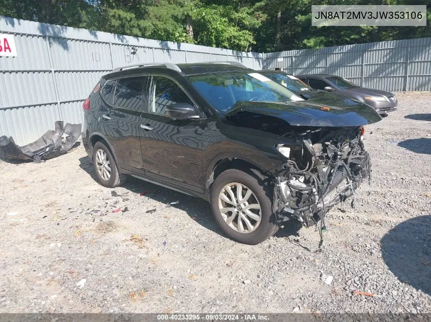 2018 Nissan Rogue Sv VIN: JN8AT2MV3JW353106 Lot: 40233295