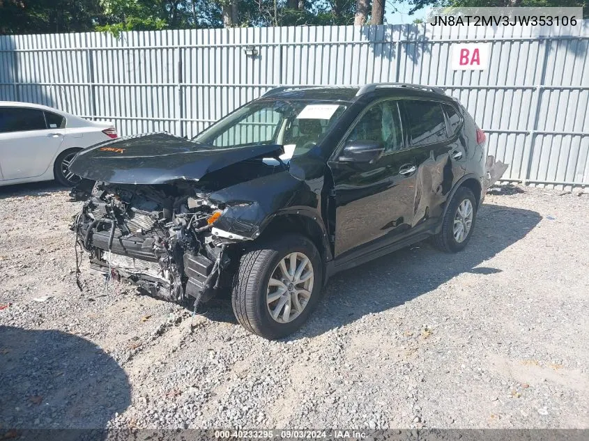 2018 Nissan Rogue Sv VIN: JN8AT2MV3JW353106 Lot: 40233295