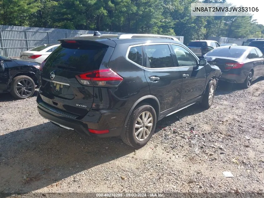 2018 Nissan Rogue Sv VIN: JN8AT2MV3JW353106 Lot: 40233295