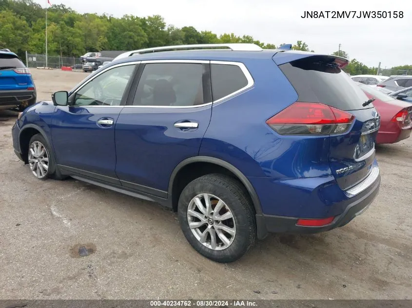 2018 Nissan Rogue Sv VIN: JN8AT2MV7JW350158 Lot: 40234762