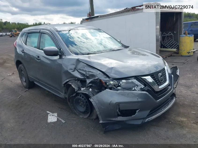 2018 Nissan Rogue S VIN: 5N1AT2MV0JC729074 Lot: 40237567