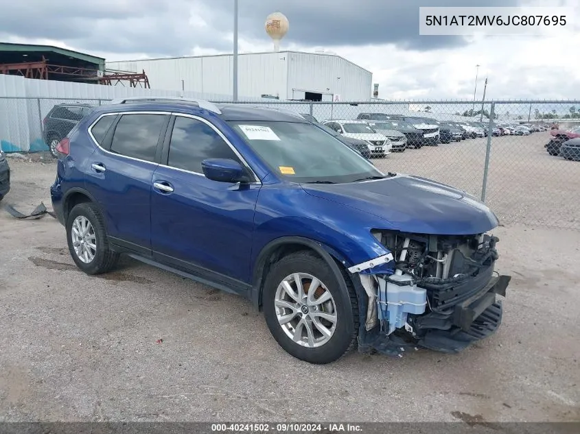 2018 Nissan Rogue Sv VIN: 5N1AT2MV6JC807695 Lot: 40241502