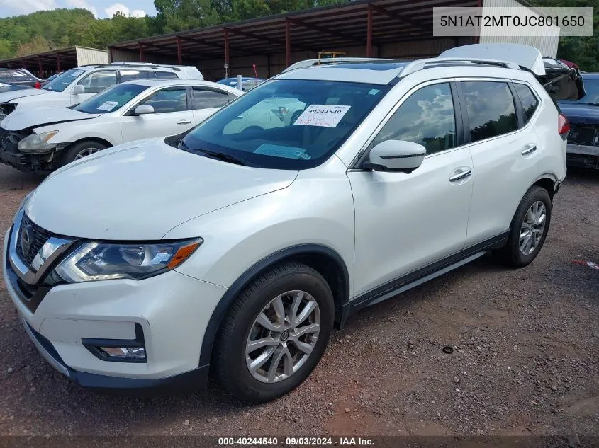 5N1AT2MT0JC801650 2018 Nissan Rogue Sv