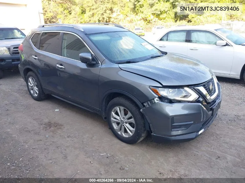 2018 Nissan Rogue S VIN: 5N1AT2MT3JC839406 Lot: 40264266