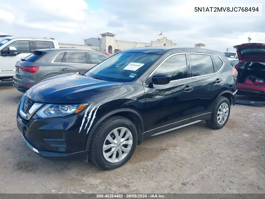 2018 Nissan Rogue Sv/Sl VIN: 5N1AT2MV8JC768494 Lot: 40264402