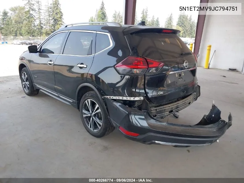 2018 Nissan Rogue Hybrid Sl VIN: 5N1ET2MV9JC794751 Lot: 40266774