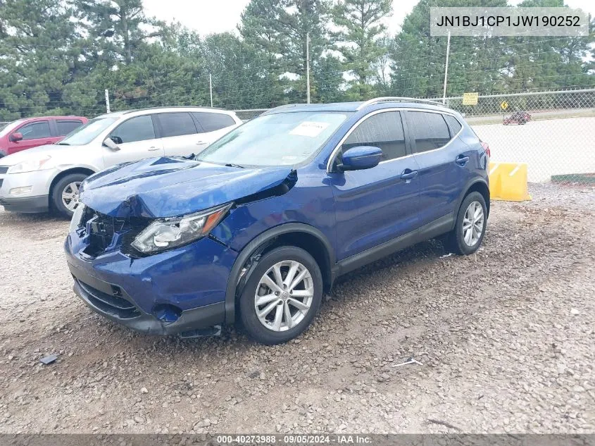 2018 Nissan Rogue Sport Sv VIN: JN1BJ1CP1JW190252 Lot: 40273988