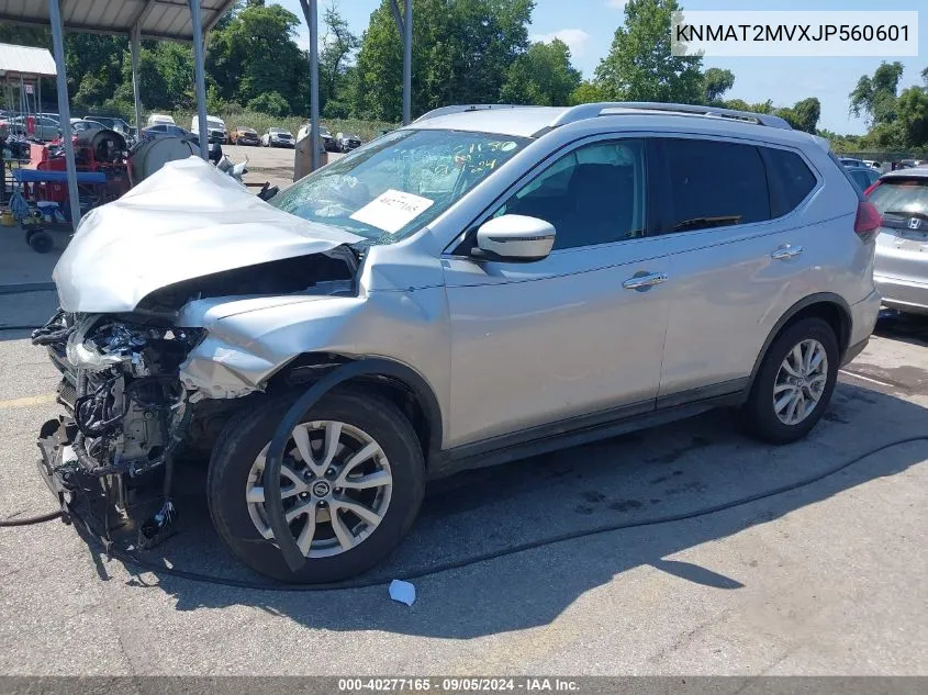 2018 Nissan Rogue Sv VIN: KNMAT2MVXJP560601 Lot: 40277165