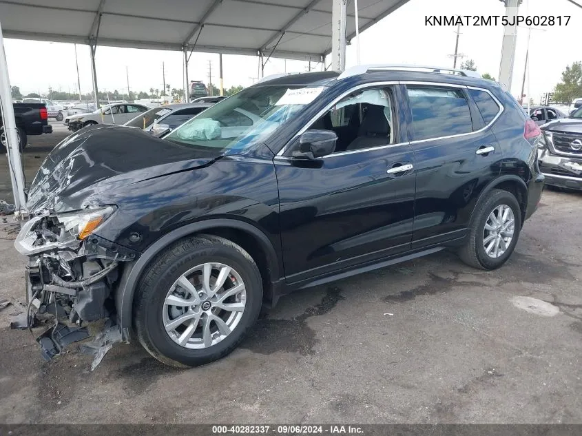 2018 Nissan Rogue Sv VIN: KNMAT2MT5JP602817 Lot: 40282337