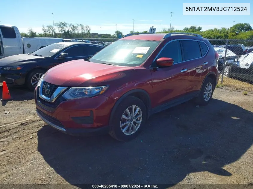 2018 Nissan Rogue Sv VIN: 5N1AT2MV8JC712524 Lot: 40285418